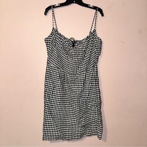 Reformation Black & White Gingham Mini Dress